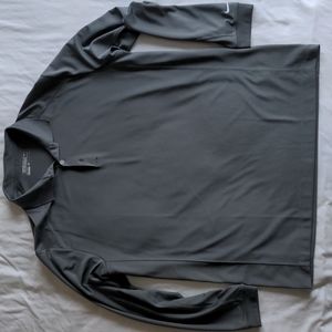 Nike Golf long sleeve Dri-fit polo Embroidered logo on sleeve size:XL Gray